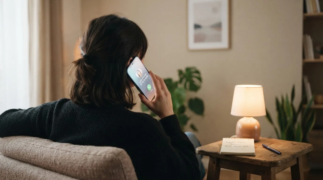 Une personne compose sur son smartphone le numéro d'un service d'aide et d'écoute pour joueurs en difficulté.