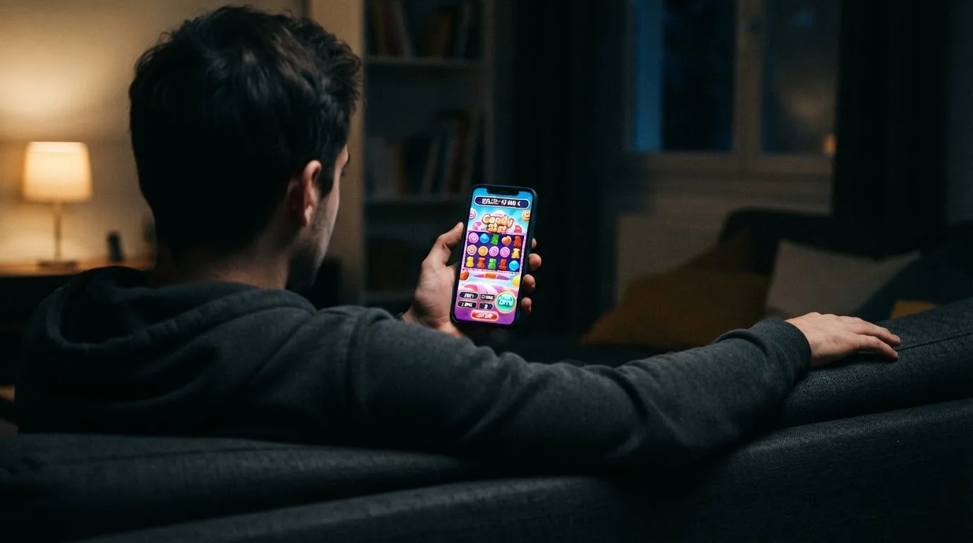 Interface de mode démo d'une machine à sous en ligne, avec un solde affiché en argent fictif